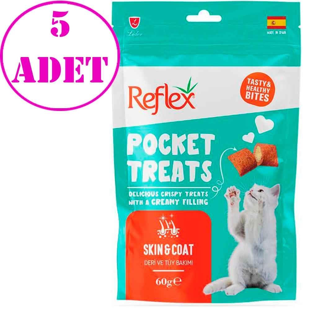 Reflex Pocket Treats Kedi Ödül Maması Deri ve Tüy Bakımı Destekleyici 60 Gr 5 AD 21500008 Amazon Pet Center