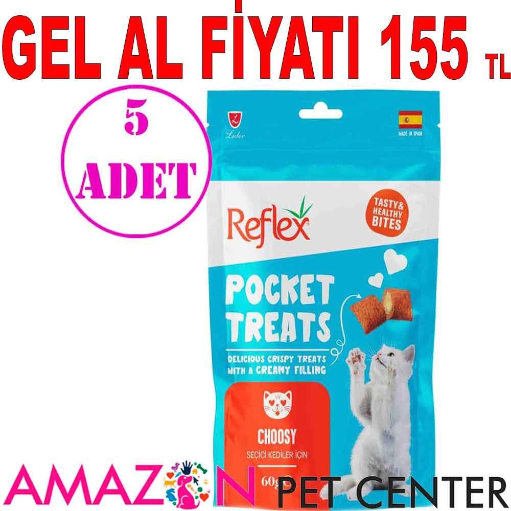 Reflex Pocket Treats Seçici Yetişkin Kedi Ödül Maması 60 Gr 5 AD 21510007 Amazon Pet Center