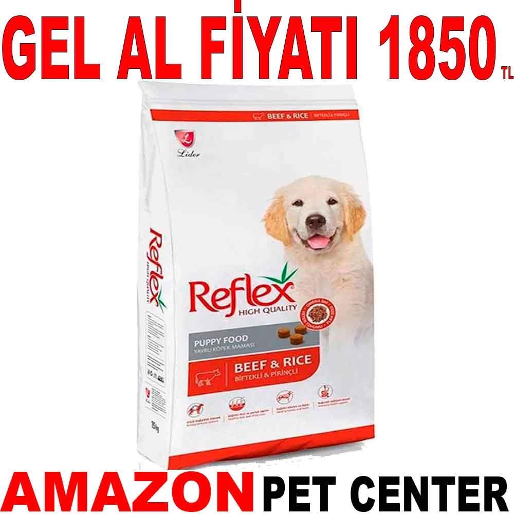 Reflex Puppy Beef Biftekli Yavru Köpek Maması 15kg 18793000 Amazon Pet Center