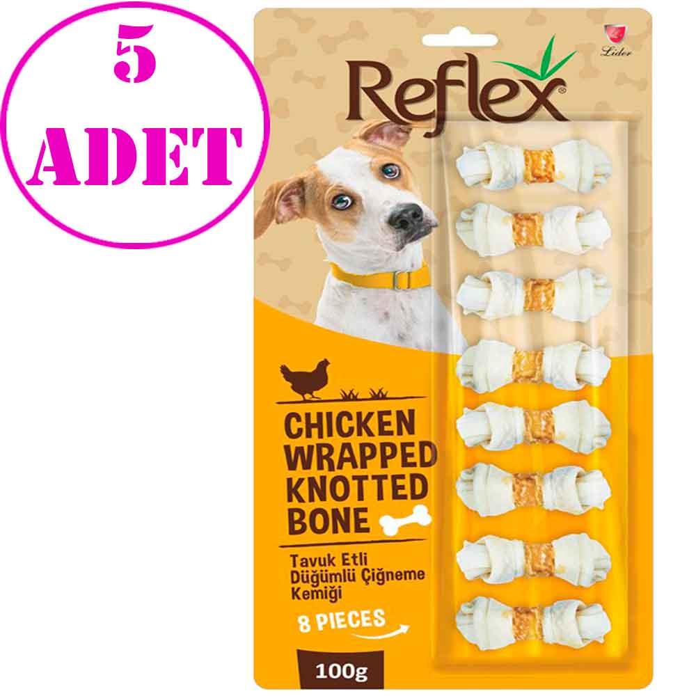 Reflex Tavuk Etli Düğümlü Köpek Çiğneme Kemiği 8'li 100 Gr 5 AD 32135763 Amazon Pet Center