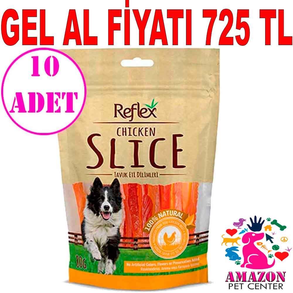 Reflex Tavuklu Yumuşak Dilim Köpek Ödülü 80 Gr 10 AD 18814002 Amazon Pet Center