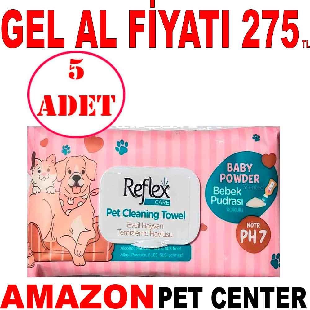 Reflex Temizleme Mendili 50'li PK 5 AD 22160003 Amazon Pet Center