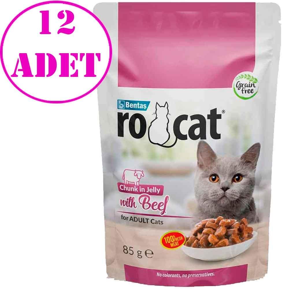 Ro Cat Biftekli Kedi Yaş Maması 85 Gr 12 AD 18528008 Amazon Pet Center
