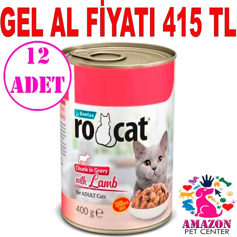 Ro Cat Kuzu Etli Kedi Konserve 400 Gr 12 AD 18517002 Amazon Pet Center