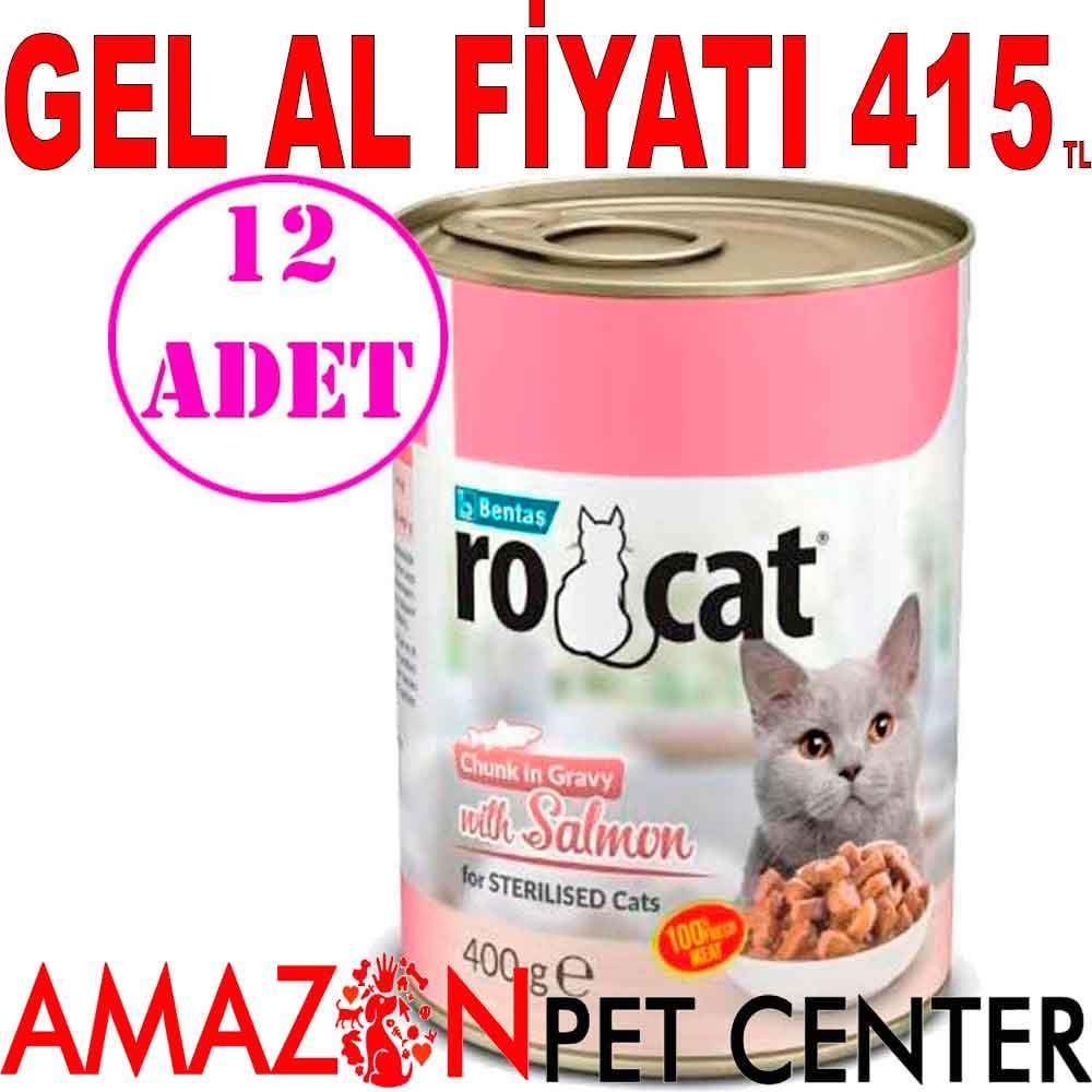 RO Cat Somonlu Kısır Kedi Konservesi 400 Gr 12 AD 18515008 Amazon Pet Center
