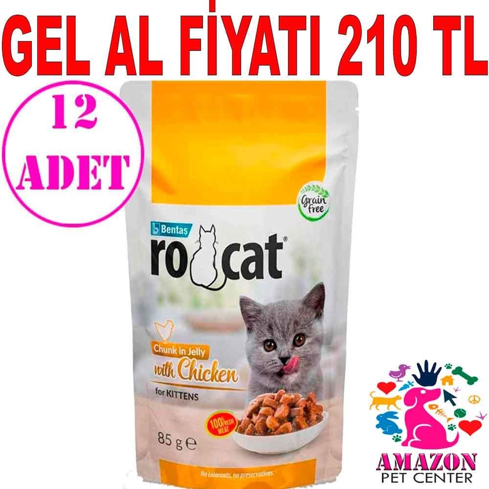 Ro Cat Tavuklu Yavru Kedi Yaş Maması 85 Gr 12 AD 18523003 Amazon Pet Center