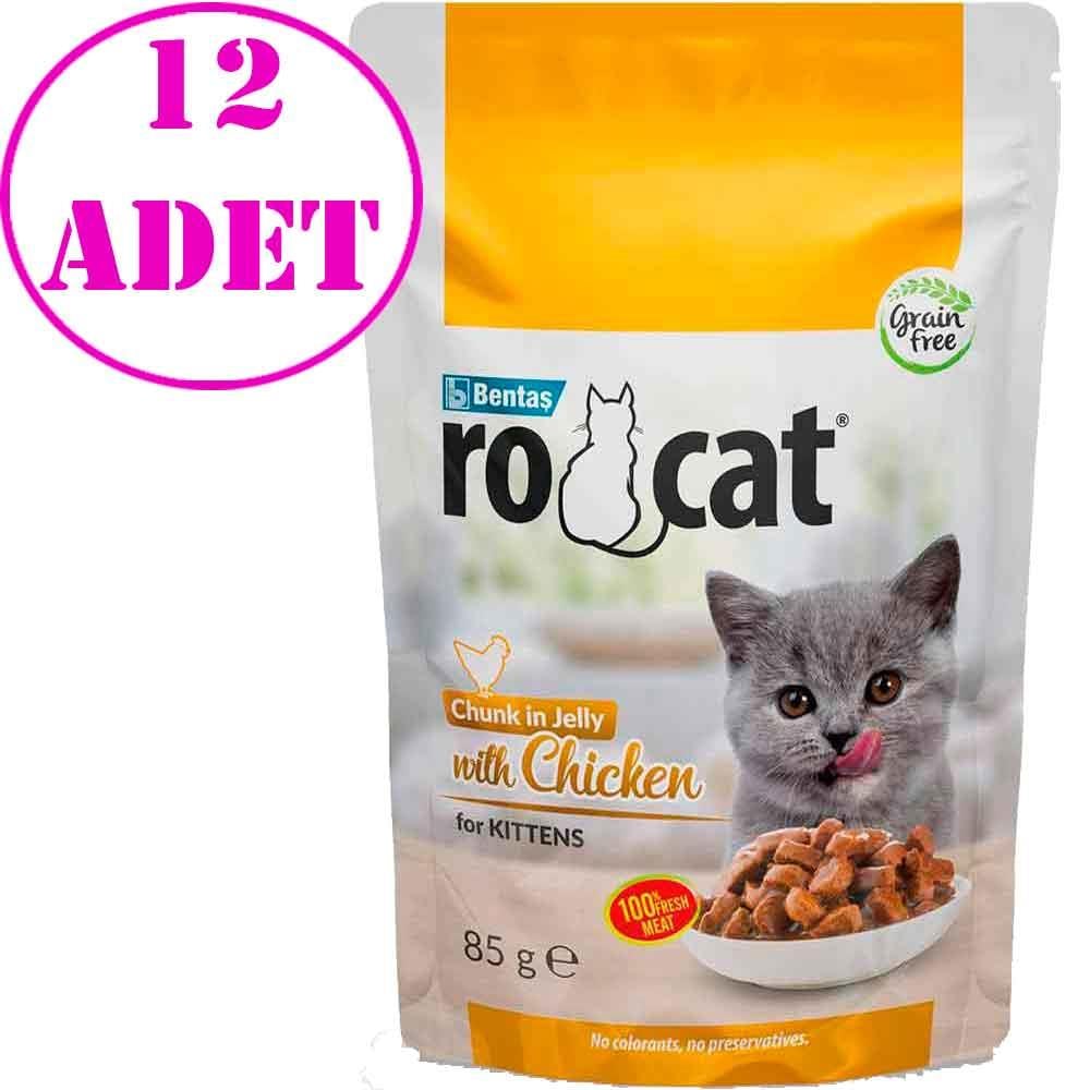 Ro Cat Tavuklu Yavru Kedi Yaş Maması 85 Gr 12 AD 18522006 Amazon Pet Center