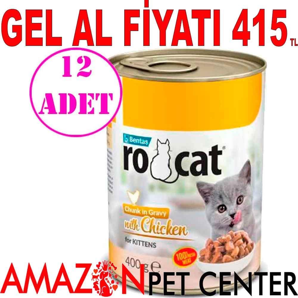 Ro Cat Yavru Kedi Konservesi Tavuklu 400 GR 12 AD 18514001 Amazon Pet Center
