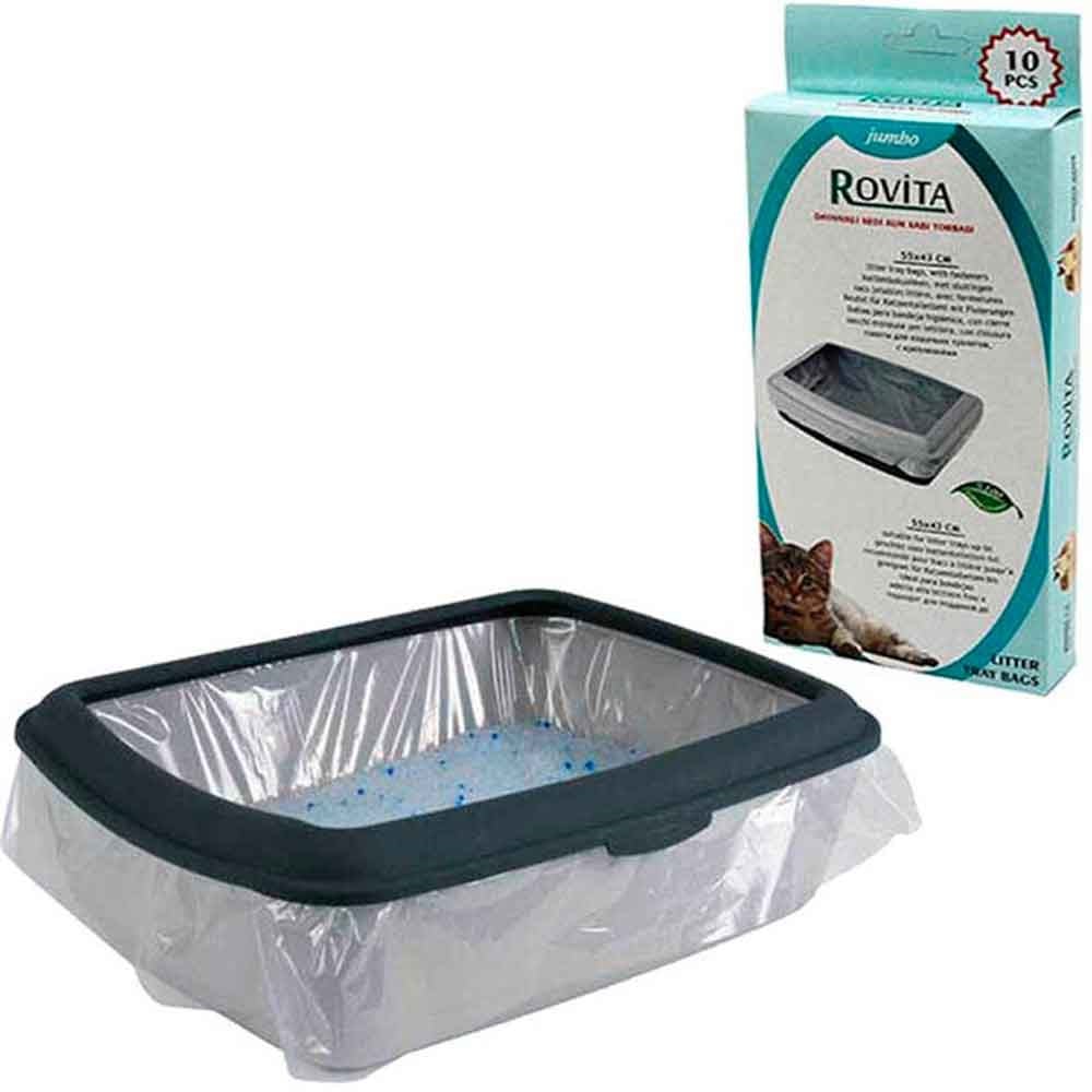 Rovita Dayanıklı Kedi Kum Kabı Torbası 55x43 cm 10 Adet 2900006 Amazon Pet Kedi Kumu Poşetleri Amazon Pet Center