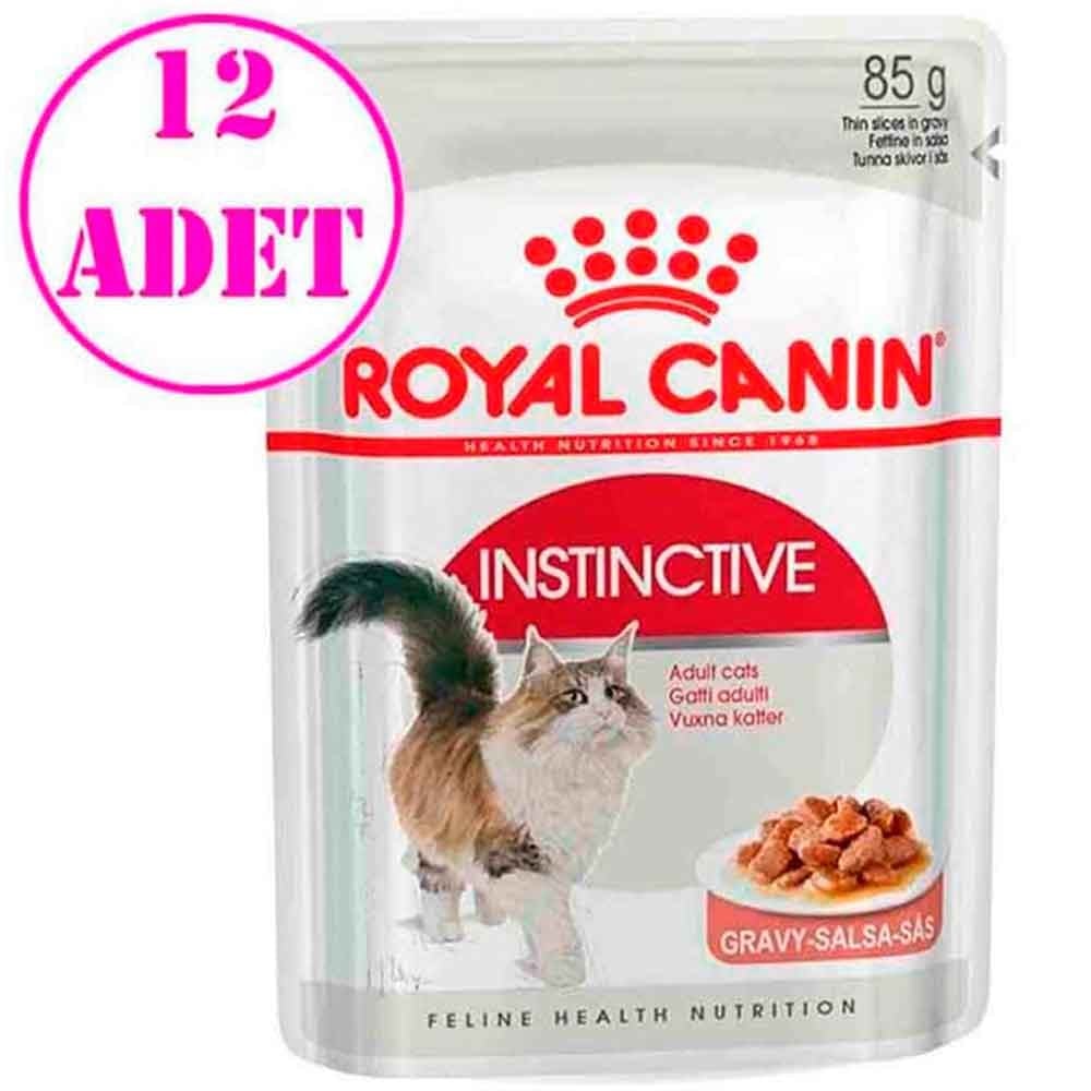 Royal Canin İnstinctive Gravy Kedi yaş Mama 85 Gr 12 Adet 32109078 Royal Canin Yetişkin Kedi Konserve Mamaları Amazon Pet Center