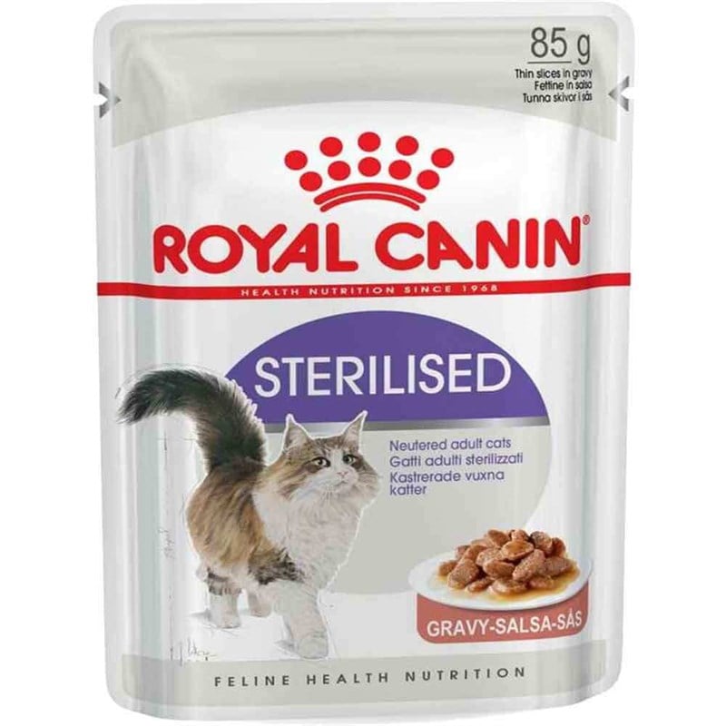 Royal Canin Sterilised Gravy Yaş Kedi Maması 85 Gr 9003579311301 Royal Canin Yetişkin Kedi Konserve Mamaları Amazon Pet Center
