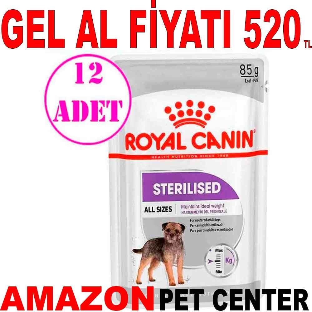 Royal Canin Sterilised Kısır Köpek Konservesi 85 gr 12 Ad 18409000 Amazon Pet Center