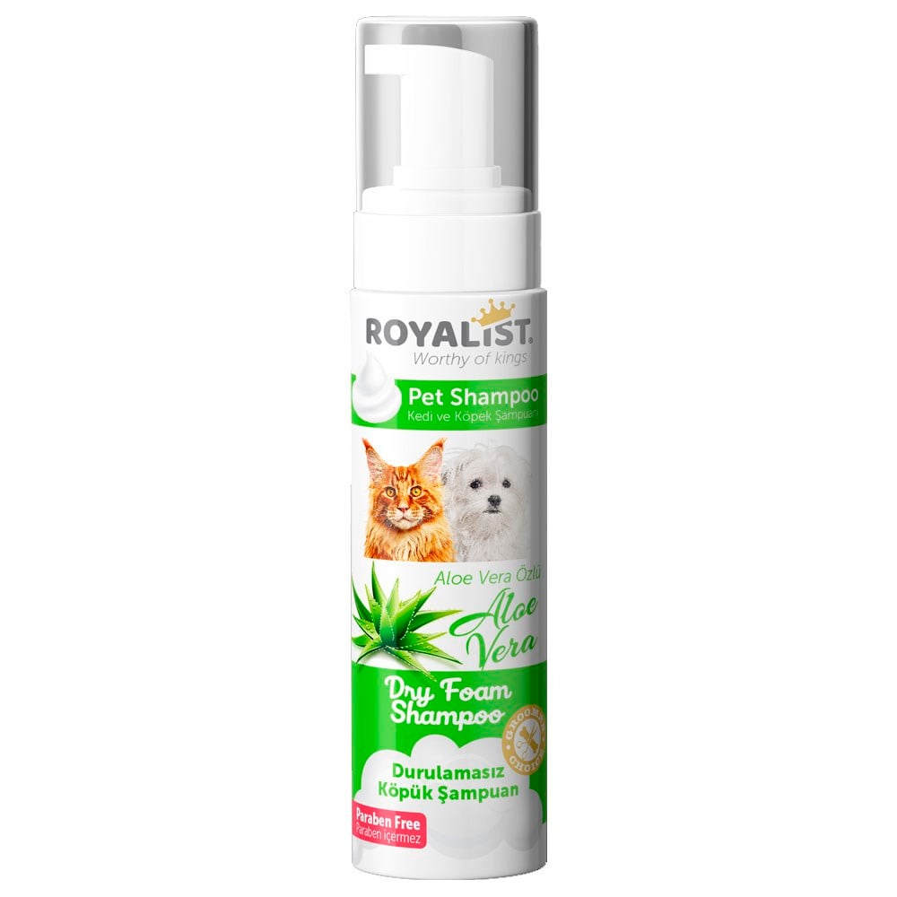 Royalist Aloe Vera Özlü Kedi ve Köpekler için Köpük Şampuan 200 ml 8682291400824 Amazon Pet Center