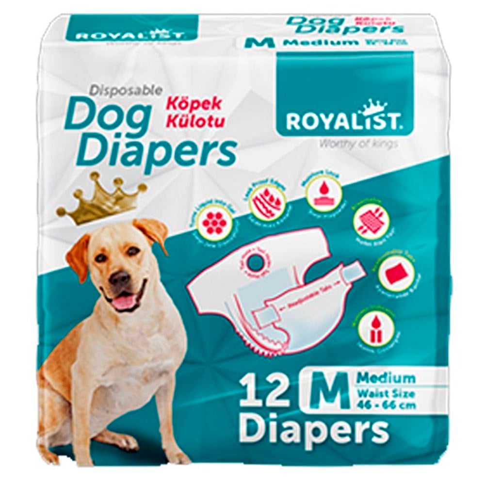 Royalist Köpek Alt Bağlama Bezi Medium 46-66 cm 12 Adet 8682291402330 Amazon Pet Center