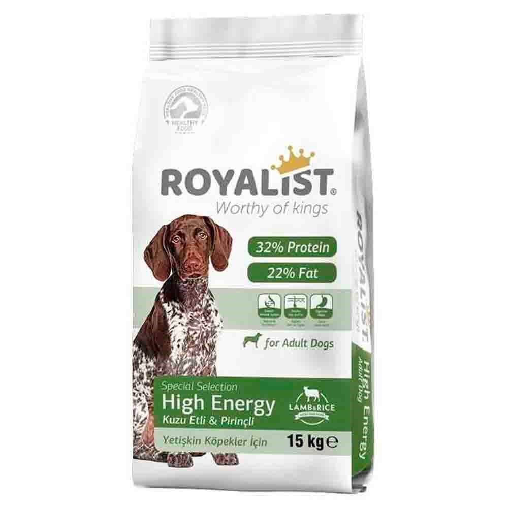 Royalist Kuzu Etli ve Pirinçli Yüksek Aktiviteli Yetişkin Köpek Maması 15kg 8682291401166 Amazon Pet Center