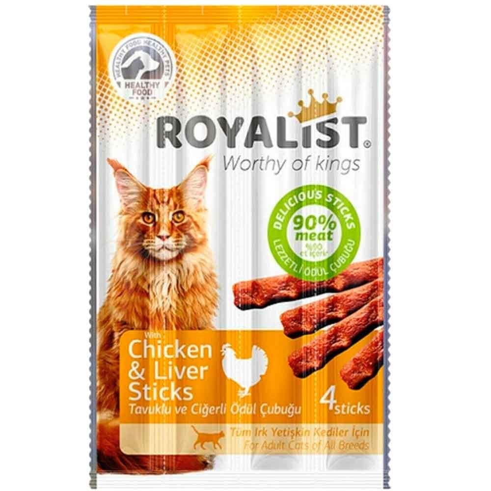 Royalist Tavuklu ve Ciğerli Sticks Kedi Ödülü 4'lü 20 gr 8682291403023 Amazon Pet Center