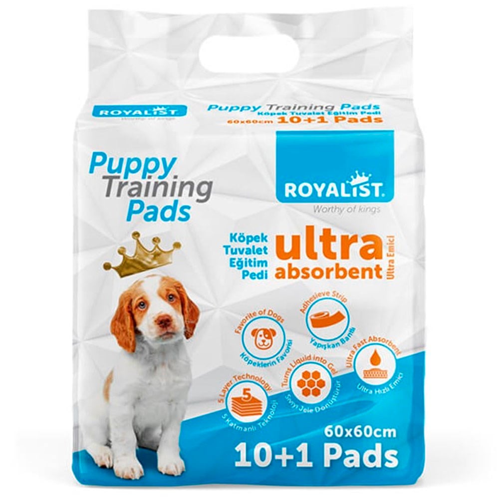 Royalist Yapışkan Bantlı Köpek Tuvalet Eğitim Pedi 60x60 Cm 11 Adet 8682291402255 Amazon Pet Center