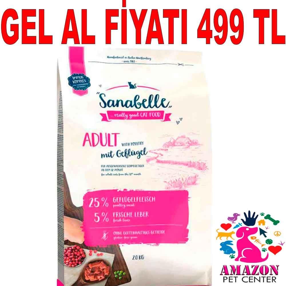 Sanabelle Geflügel Kümes Hayvanlı Kedi Maması 2 Kg 20520007 Amazon Pet Center