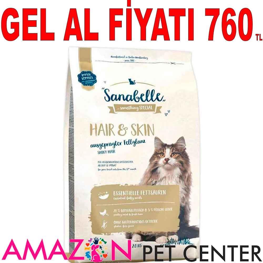 Sanabelle Hair Skin Deri ve Tüy Sağlığı için Kedi Maması 2 Kg 20529000 Amazon Pet Center