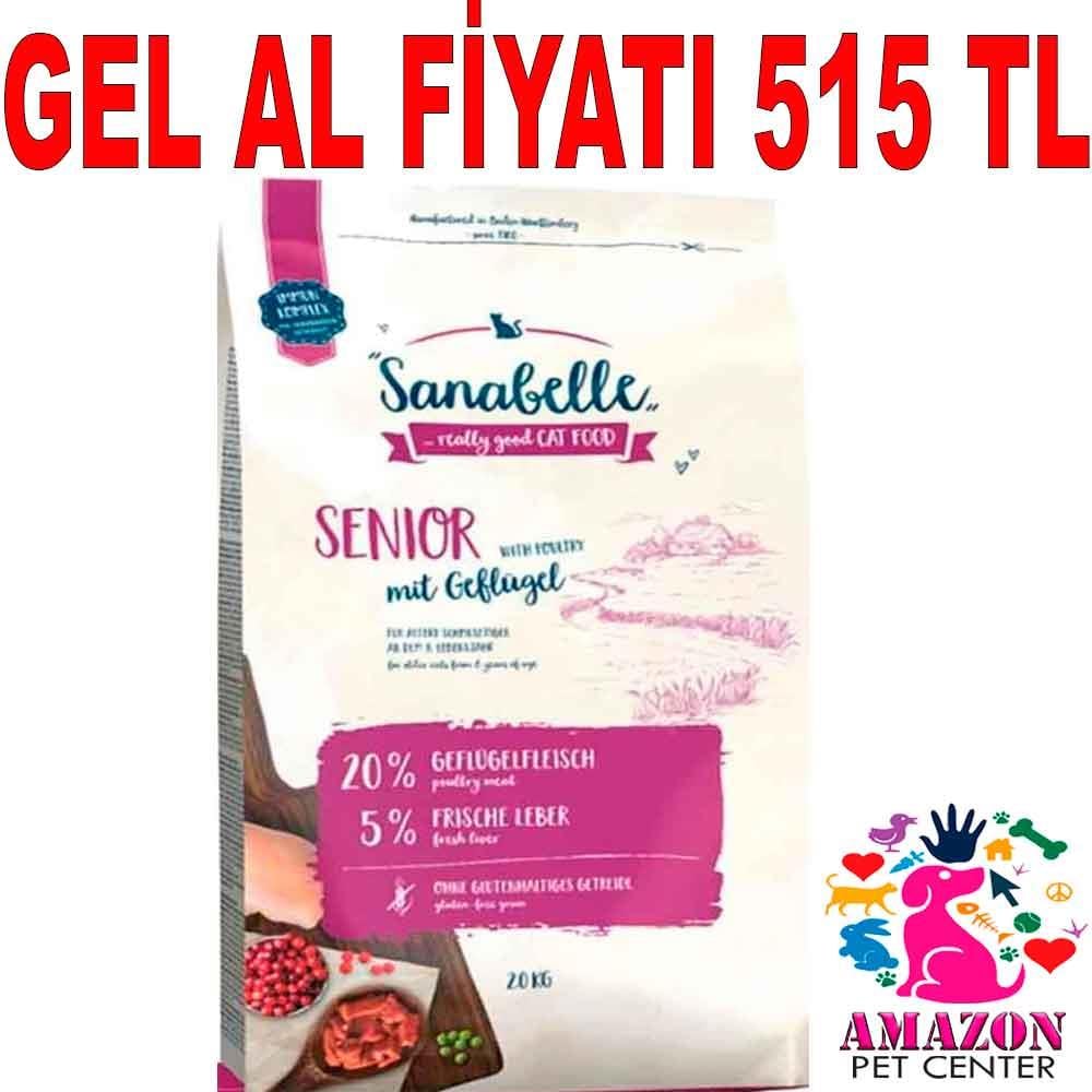 Sanabelle Senior Yaşlı Kedi Maması Kümes Hayvanlı 2 Kg 20528003 Amazon Pet Center