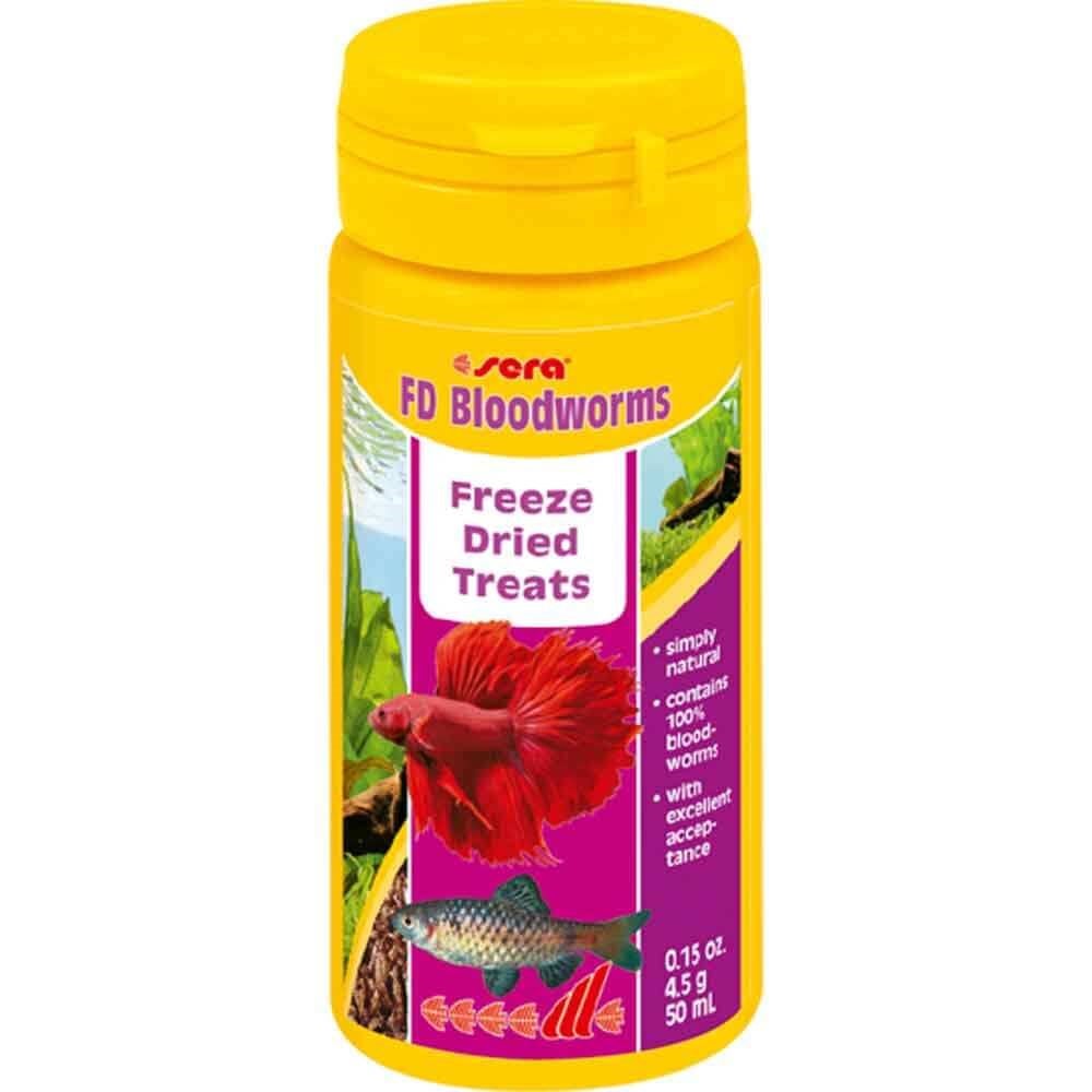 Sera FD Bloodworms 50 ml 4.5 gr 4001942011303 Sera Tatlı Su Akvaryumu Balık Yemleri Amazon Pet Center