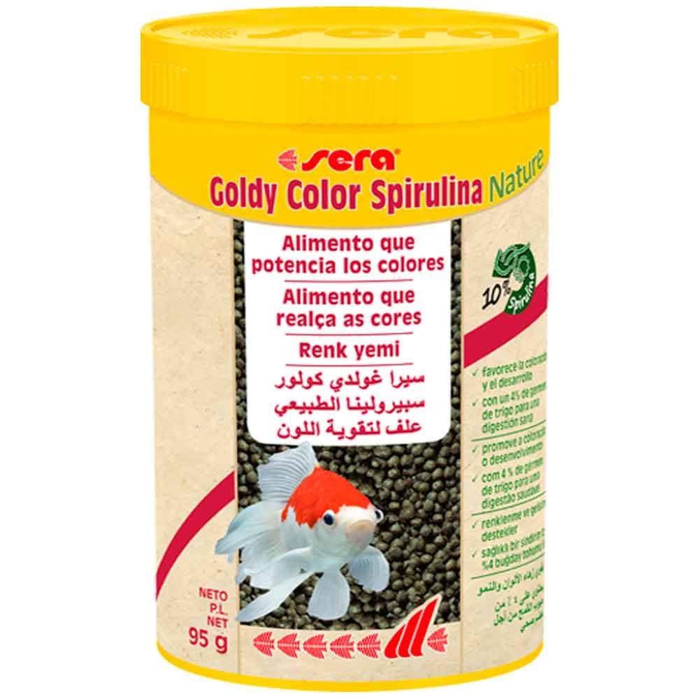 Sera Goldy Color Spirulina Nature Japon Balığı Yemi 250 ML 4001942008822 Amazon Pet Center