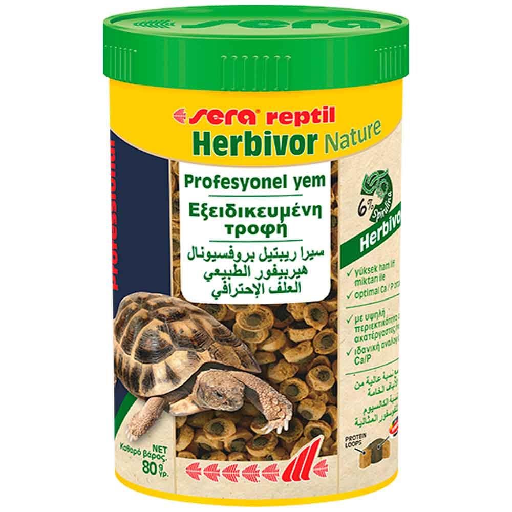 Sera Kaplumbağa ve Sürüngen Yemi Otçul Nature 250 ML 4001942018104 Amazon Pet Center