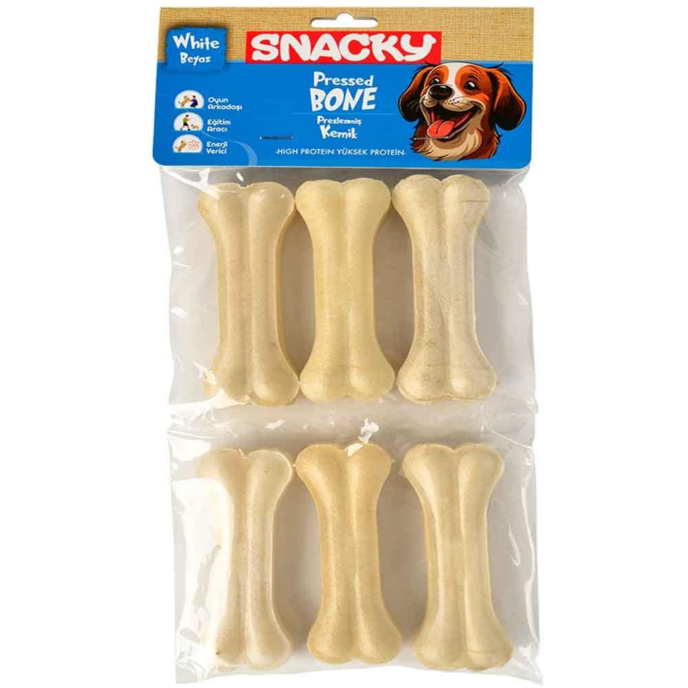 Snacky Beyaz Köpekler İçin Çiğneme Kemiği 10 Cm (6'lı) 8682631205096 Amazon Pet Center