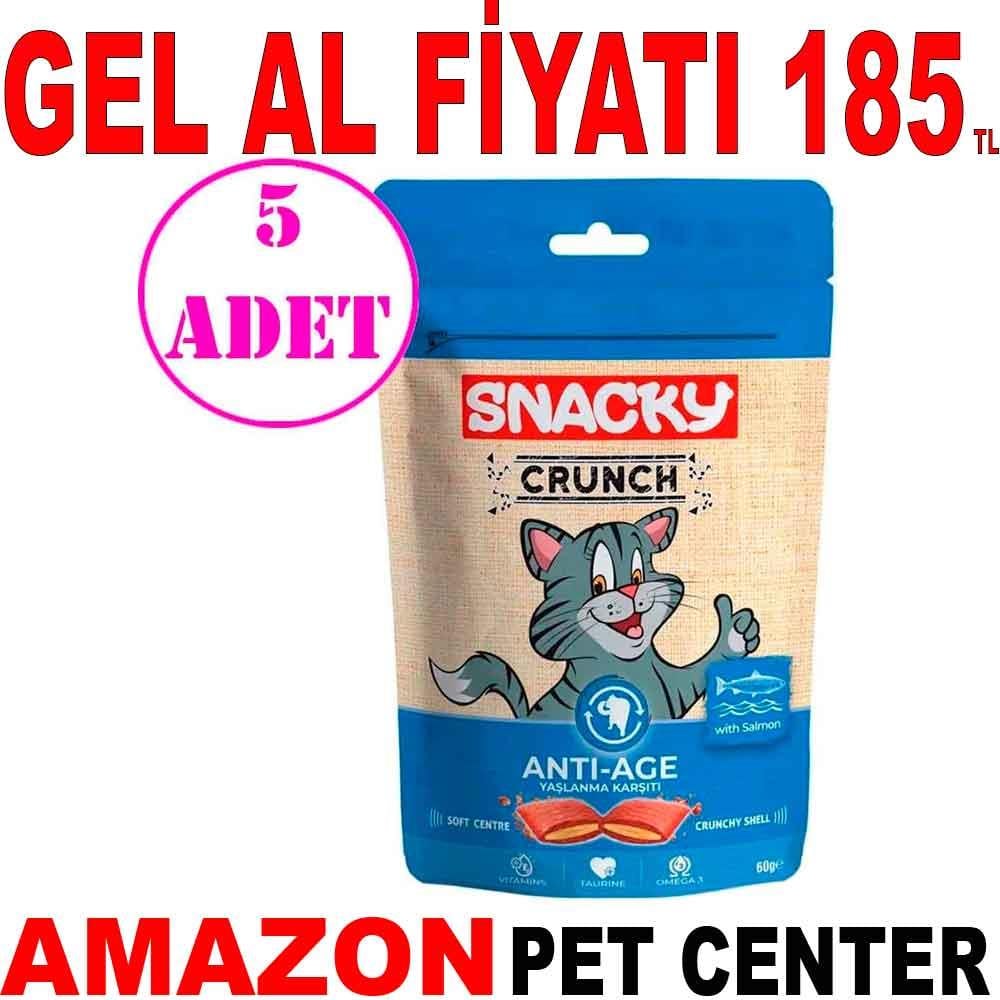 Snacky Crunchy Somonlu Kedi Ödülü 60 Gr 5 AD 19271002 Amazon Pet Center