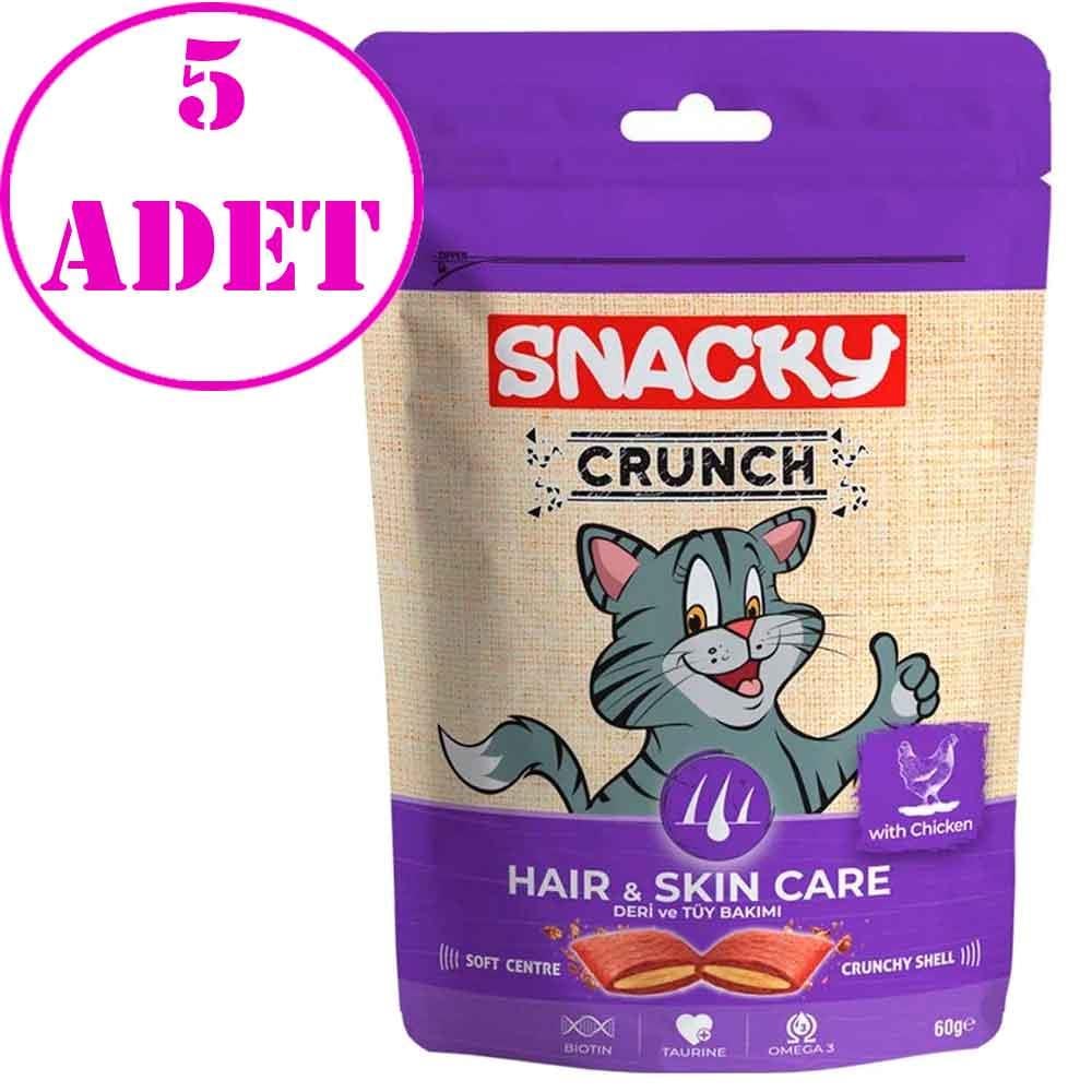 Snacky Crunchy Tavuklu Kedi Ödülü Hair-Skin 60 gr 5 AD 17870009 Amazon Pet Center