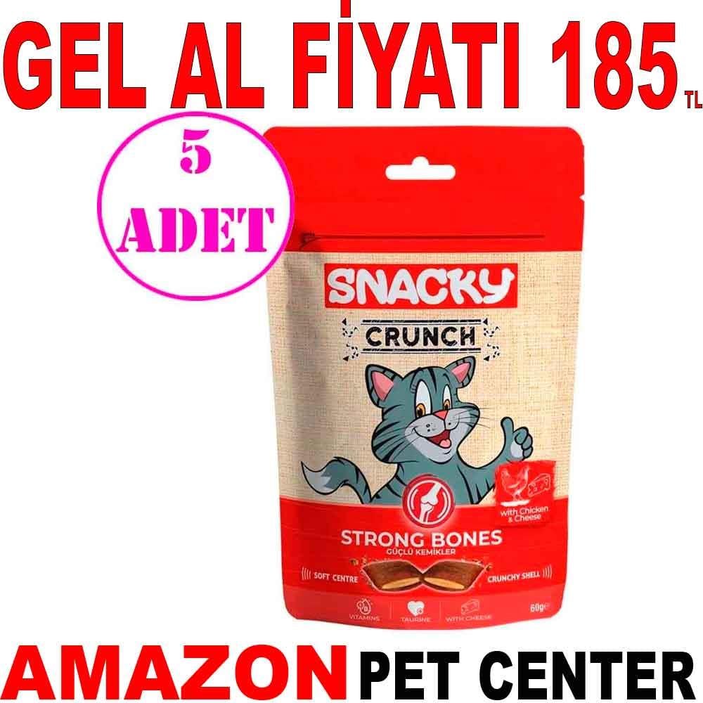 Snacky Crunchy Tavuklu Peynirli Kedi Ödülü 60 Gr 5 AD 19270005 Amazon Pet Center