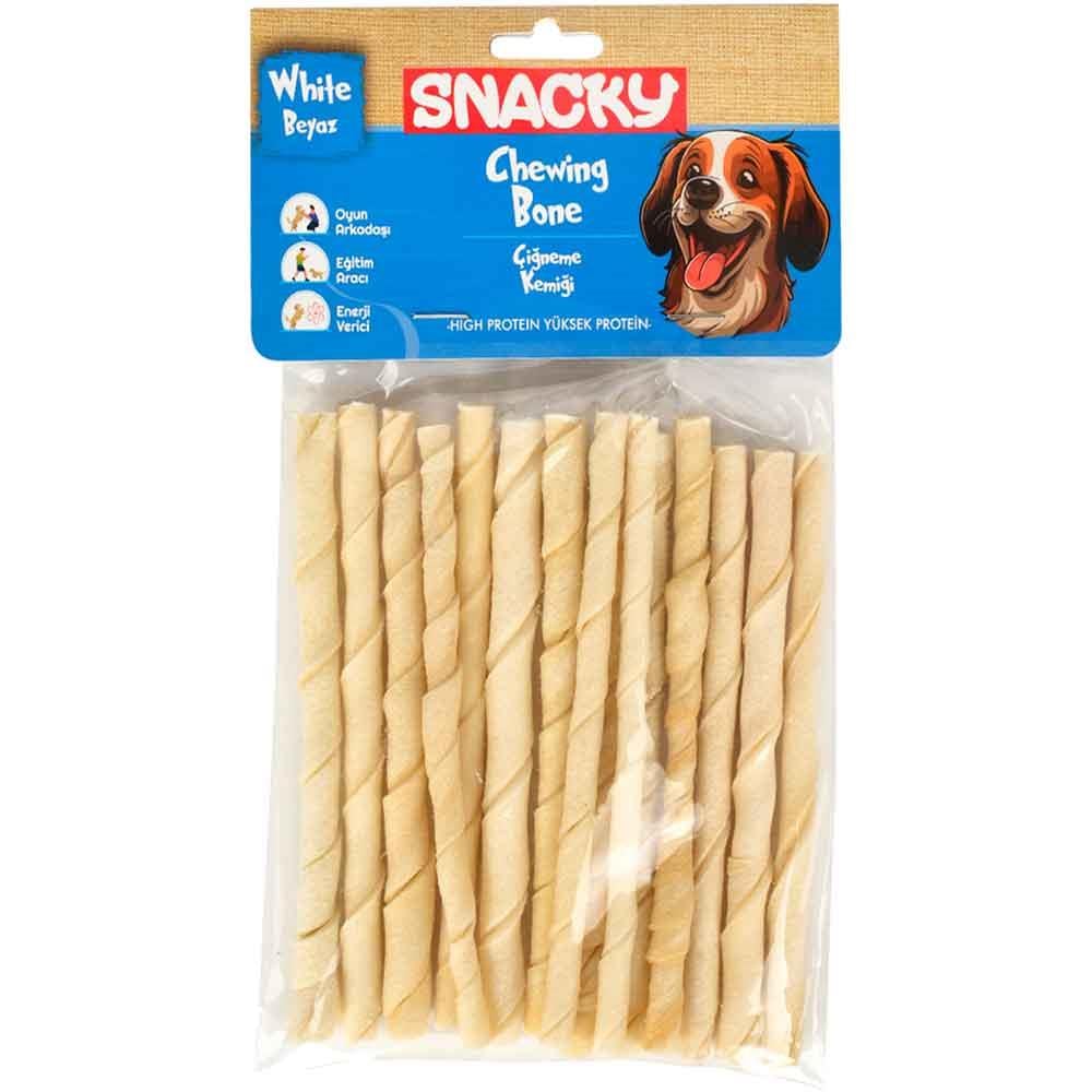 Snacky Köpek Ödülü Beyaz Burgu Çubuk 15'li Paket 8682631205133 Amazon Pet Center