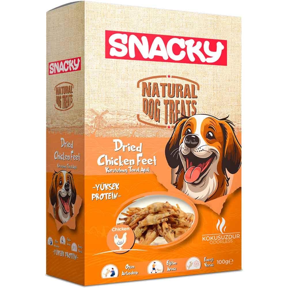 Snacky Köpek Ödülü Kurutulmuş Tavuk Ayağı 100 Gr 4'lü Paket 8682631204594 Amazon Pet Center