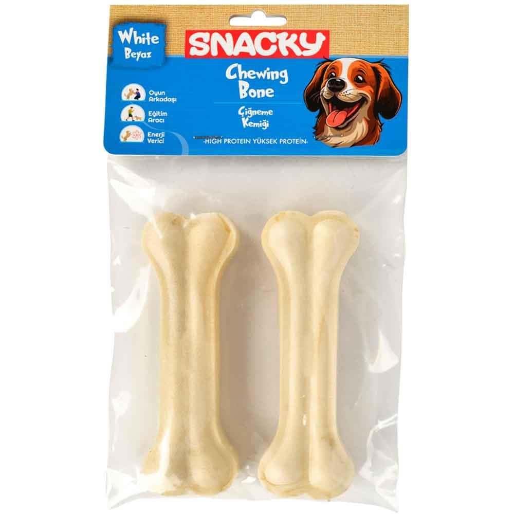 Snacky Köpekler İçin Çiğneme Kemiği Beyaz 13 Cm 2'li 8682631205102 Amazon Pet Center
