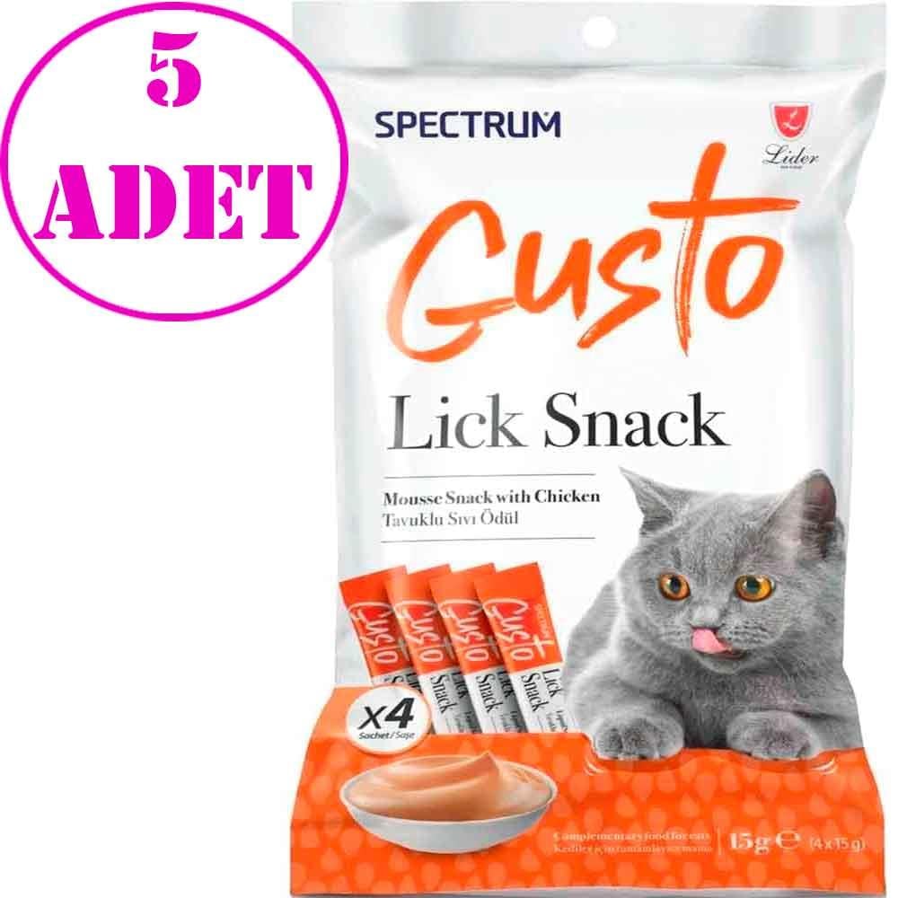Spectrum Gusto Tavuklu Krema Kedi Ödül Maması 15 gr (4'lü) 5 AD 21215001 Amazon Pet Center