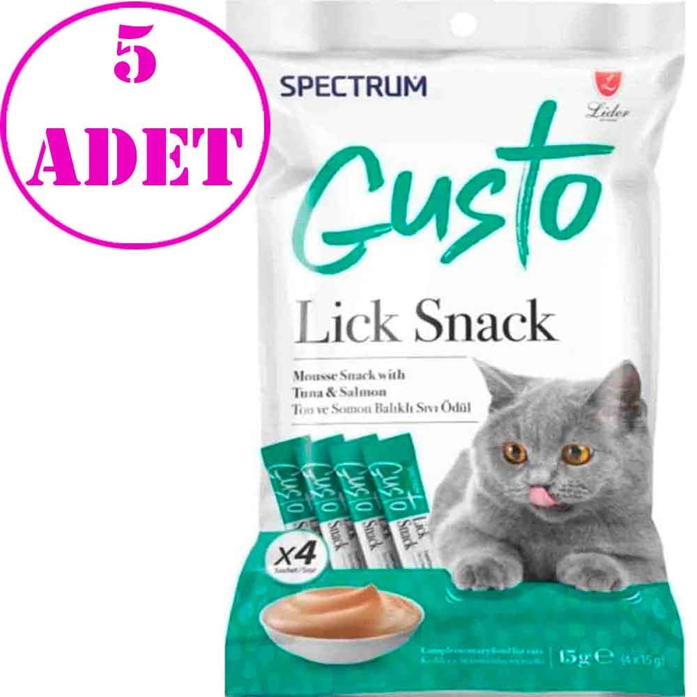 Spectrum Gusto Ton Balığı ve Somonlu Krema Kedi Ödül Maması 15 gr (4'lü) 5 AD 21221002 Amazon Pet Center