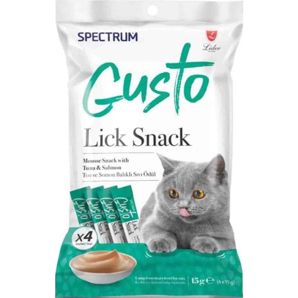 Spectrum Gusto Ton Balığı ve Somonlu Krema Kedi Ödül Maması 15 gr (4'lü) 8698995030885 Amazon Pet Center