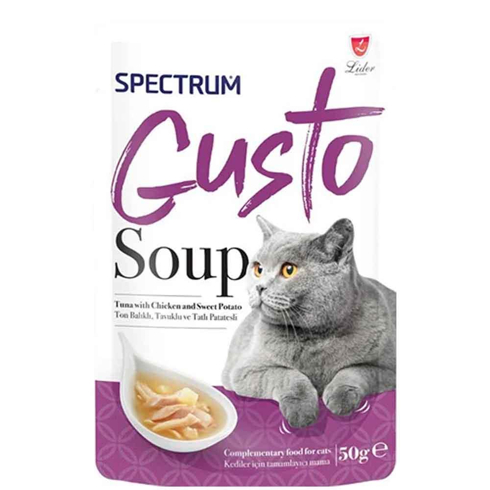 Spectrum Gusto Ton Balıklı Tavuklu ve Tatlı Patatesli Kedi Çorbası 50 Gr 8698995030915 Amazon Pet Center