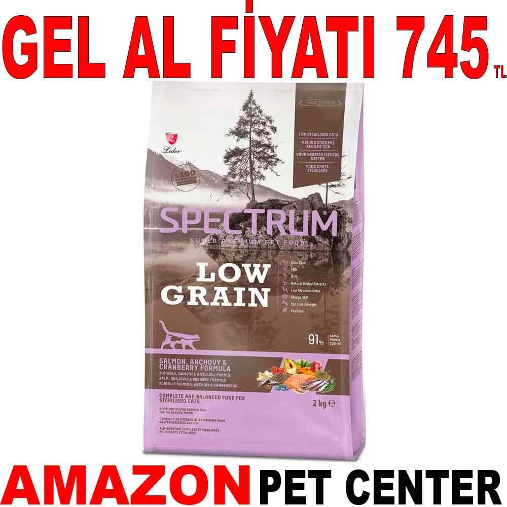 Spectrum Kısırlaştırılmış Kedi Maması Somonlu ve Yaban Mersinli 2 Kg 20430009 Amazon Pet Center
