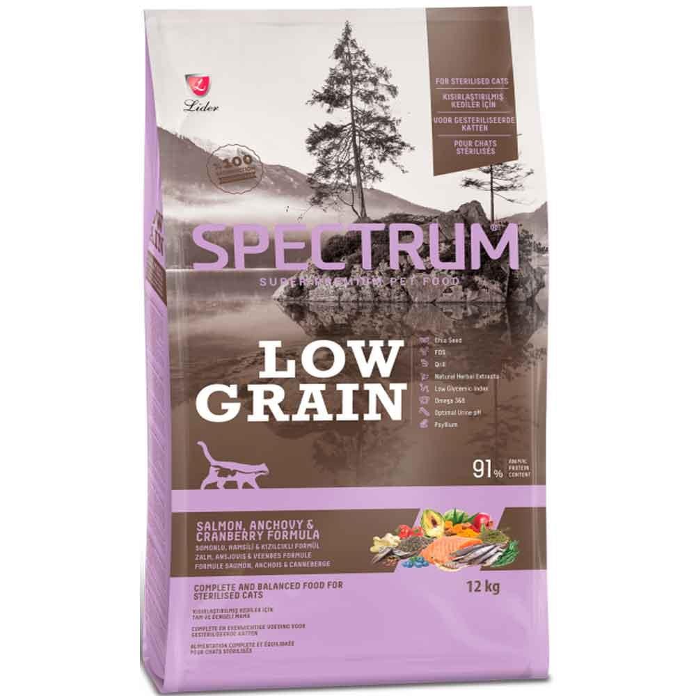 Spectrum Kısırlaştırılmış Kedi Maması Somonlu ve Yaban Mersinli 12 Kg 8698995028400 Amazon Pet Center