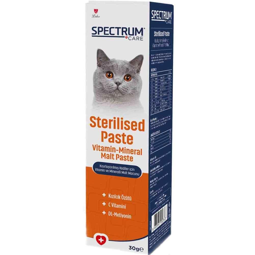 Spectrum Kısırlaştırılmış Kediler İçin Vitamin ve Mineralli Malt Macunu 30 Gr 8698995032353 Amazon Pet Center