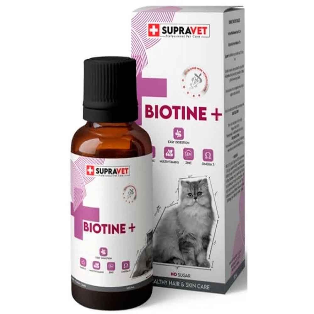 Supravet Biotine Kediler İçin Tüy Sağlığı Multi Vitamin Damlası 100 ml 8680589181295 Amazon Pet Center