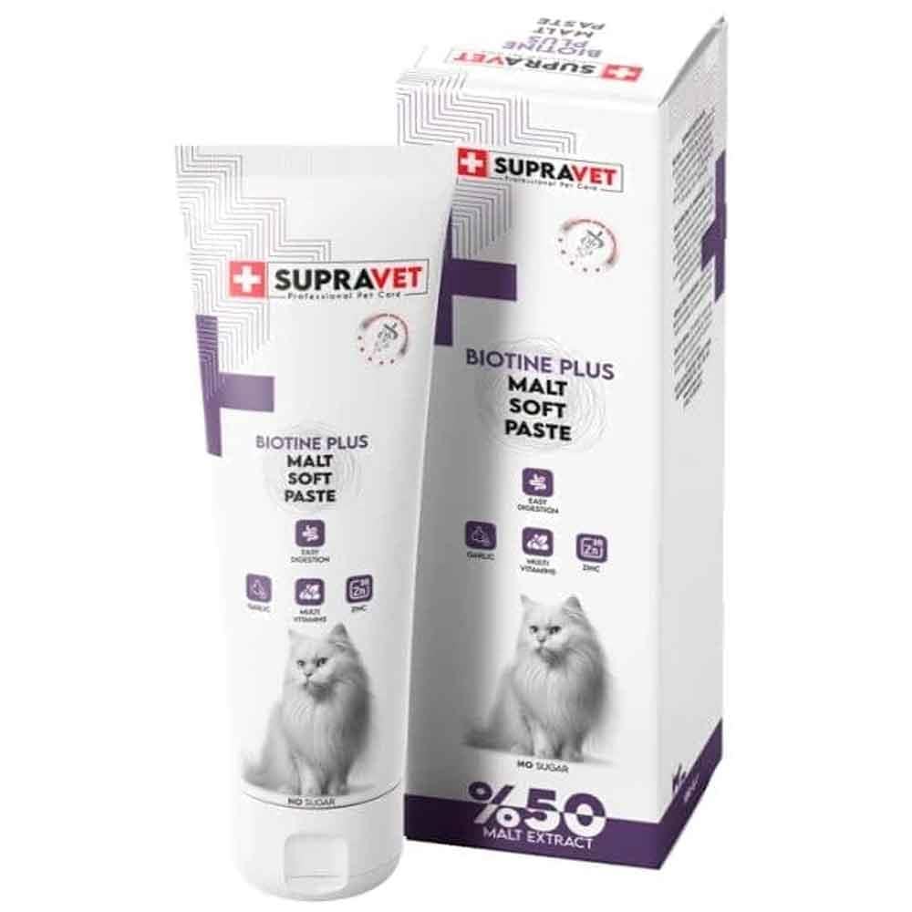 Supravet Biotine Plus Kediler İçin Tüy Sağlığı Güçlendirici Malt Paste 100 gr 8680589182575 Amazon Pet Center