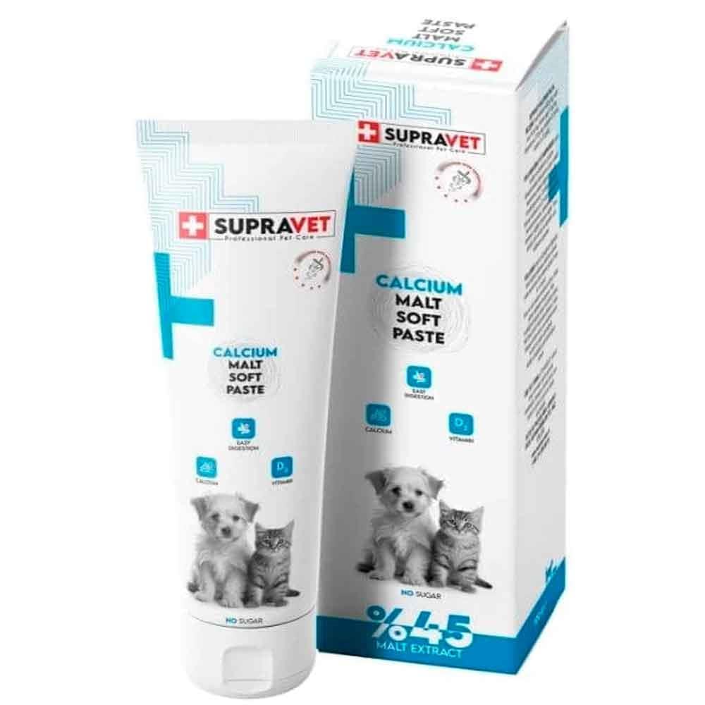 Supravet Calcium Kedi ve Köpekler İçin Kalsiyum Malt Paste 100 gr 8680589182544 Amazon Pet Center