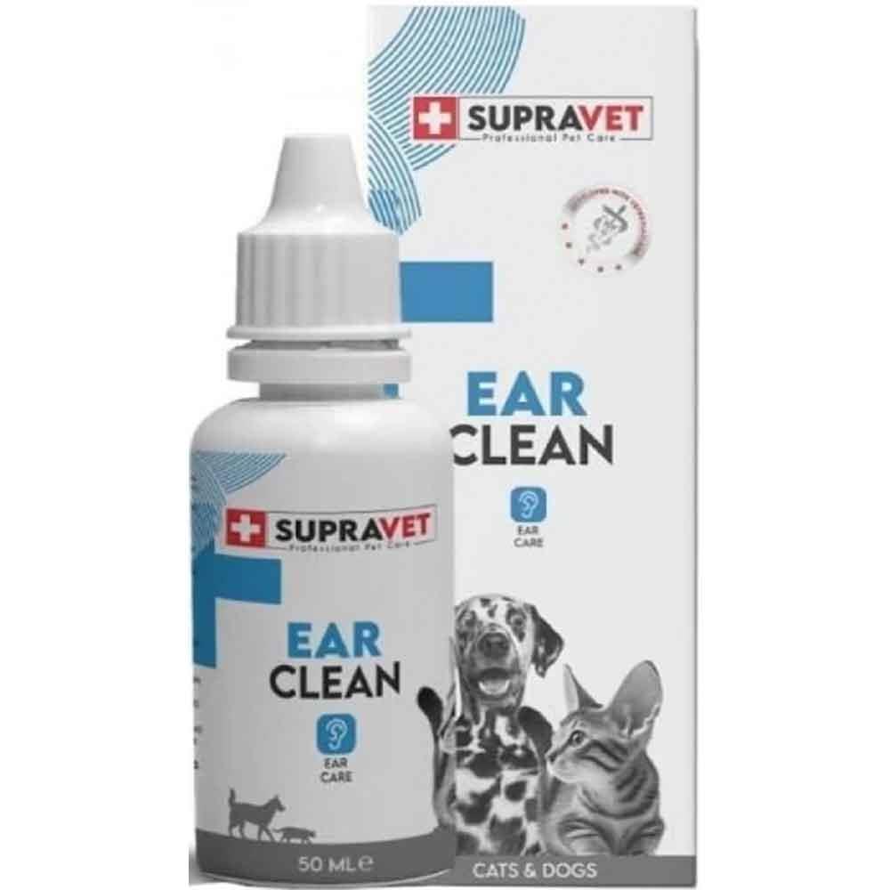 Supravet Ear Clean Kedi ve Köpek Kulak Temizleme Solüsyonu 50 ml 8680589182452 Amazon Pet Center