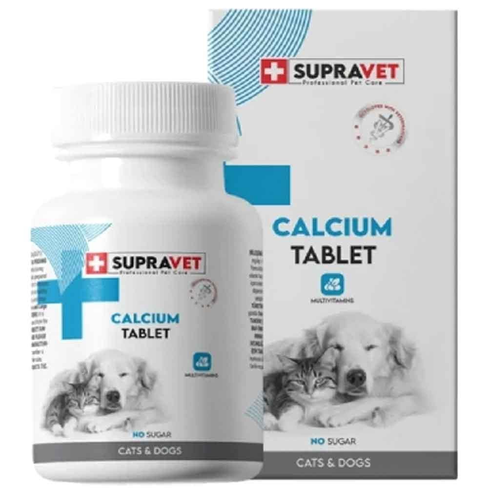 Supravet Kedi ve Köpek İçin Kalsiyum Vitamin Tablet 75'li 8680589182759 Amazon Pet Center