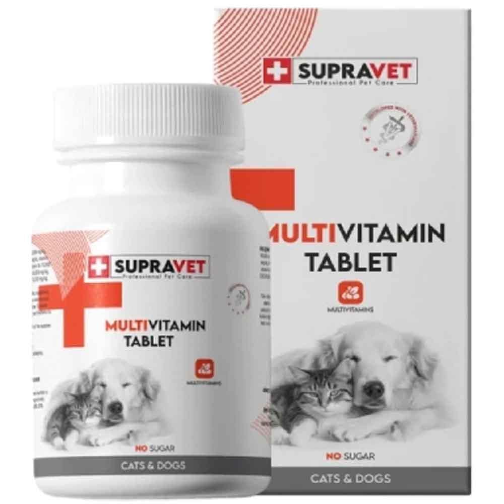 Supravet Kedi ve Köpek İçin Multivitamin Tablet 75'li 8680589182476 Amazon Pet Center