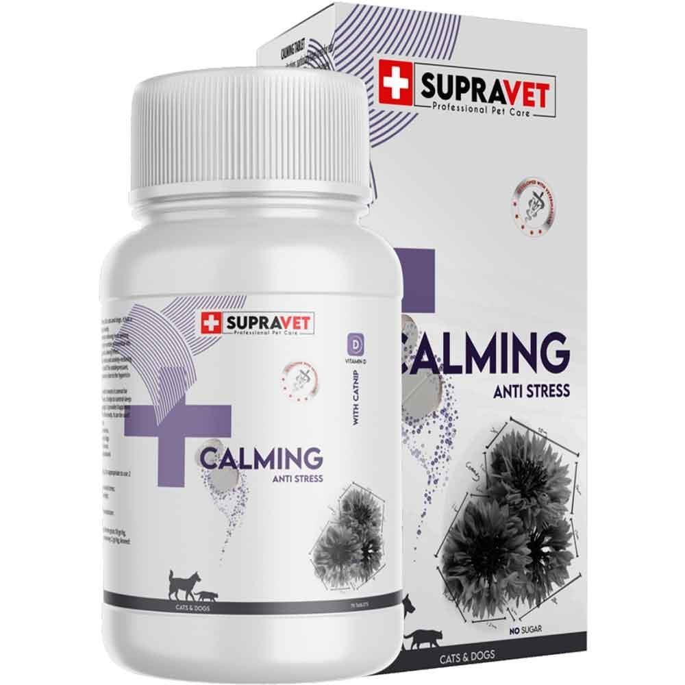 Supravet Kedi ve Köpekler İçin Sakinleştirici Calming Tablet 75'li 8680589181332 Amazon Pet Center