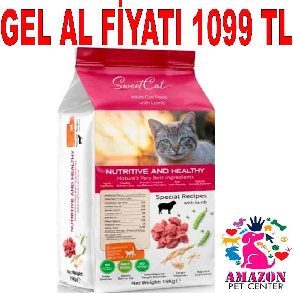 Sweet Cat Kedi Maması Kuzu Etli 15 Kg 20698003 Amazon Pet Center