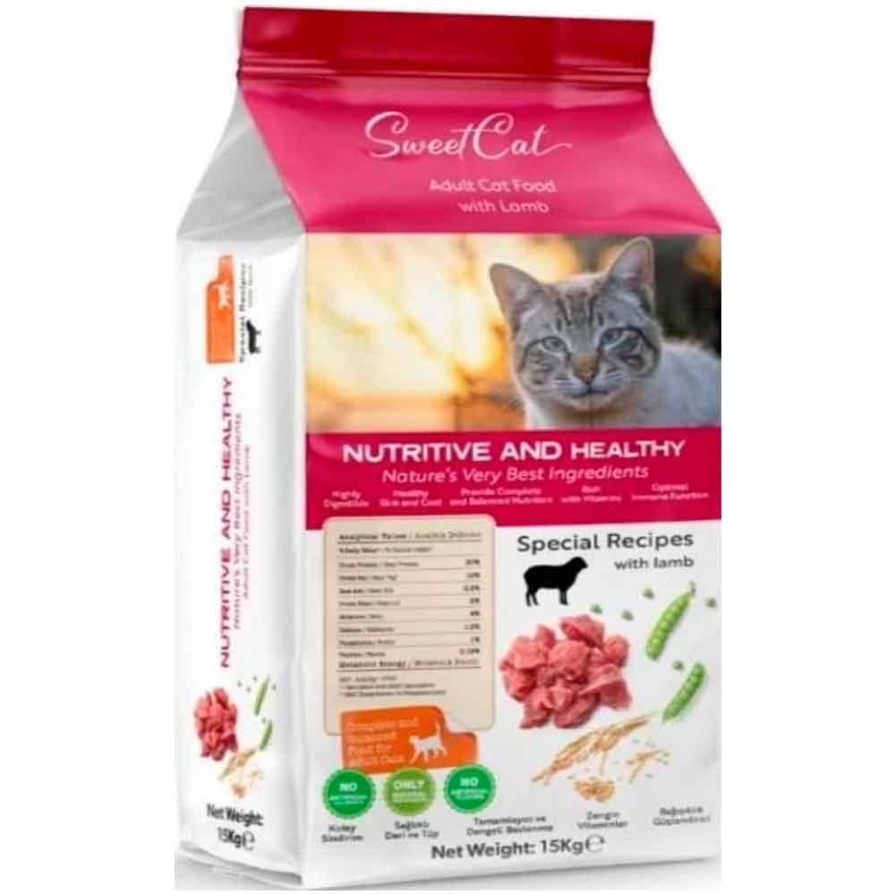 Sweet Cat Kedi Maması Kuzu Etli 15 Kg 8684184703012 Amazon Pet Center